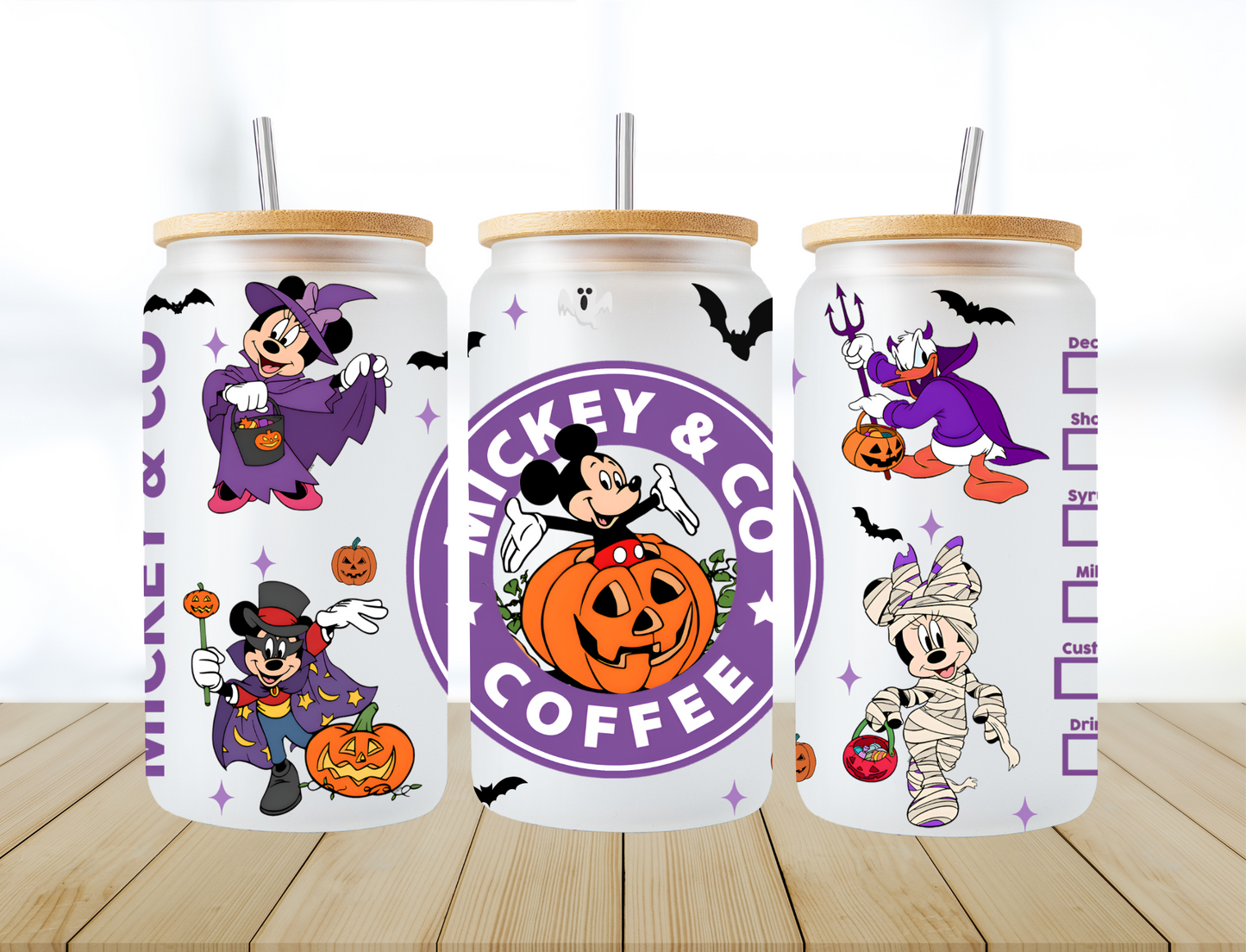 Mickey & co. coffee, Halloween - UV Libby Wrap