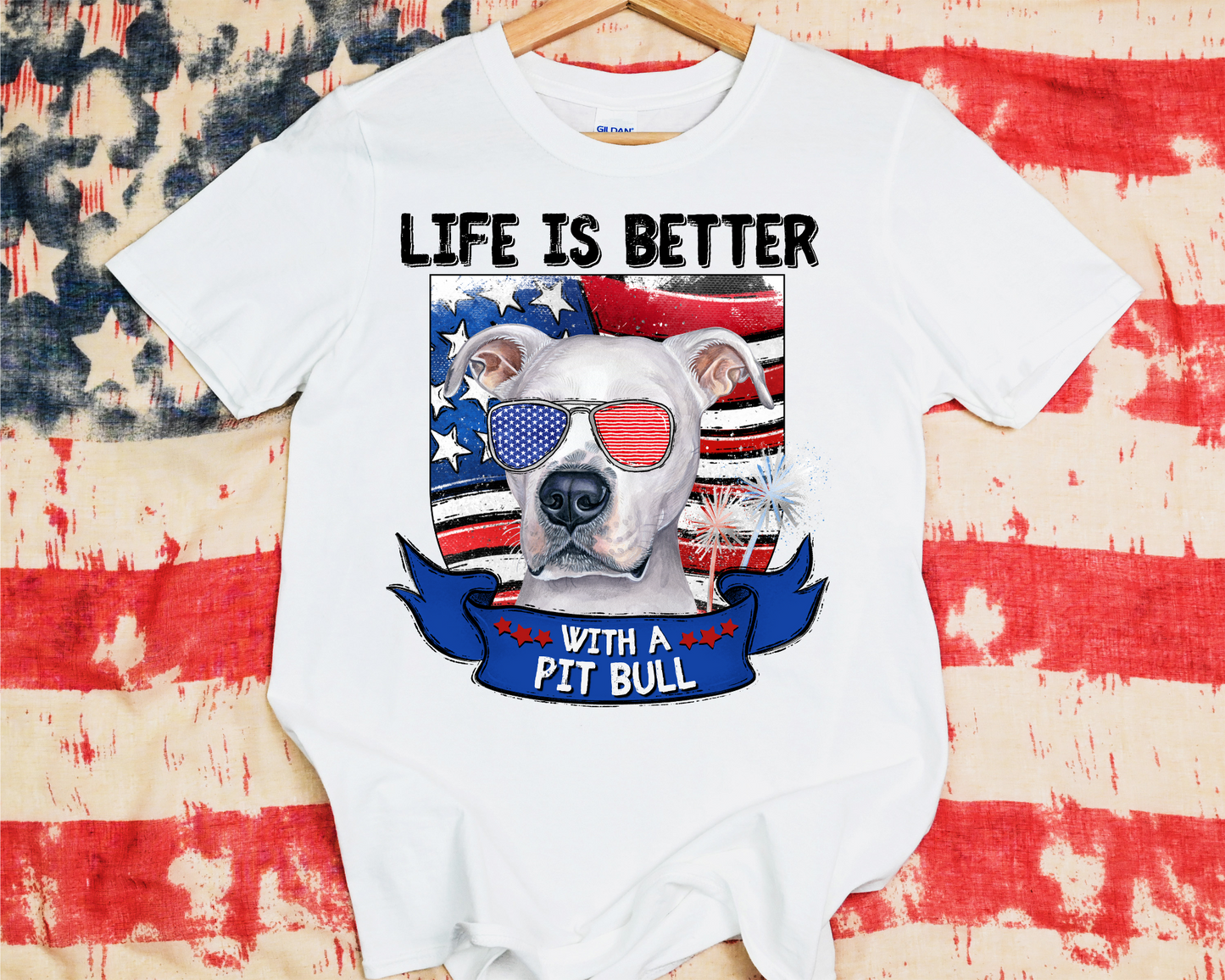 Life Is Better With A White Pitbull