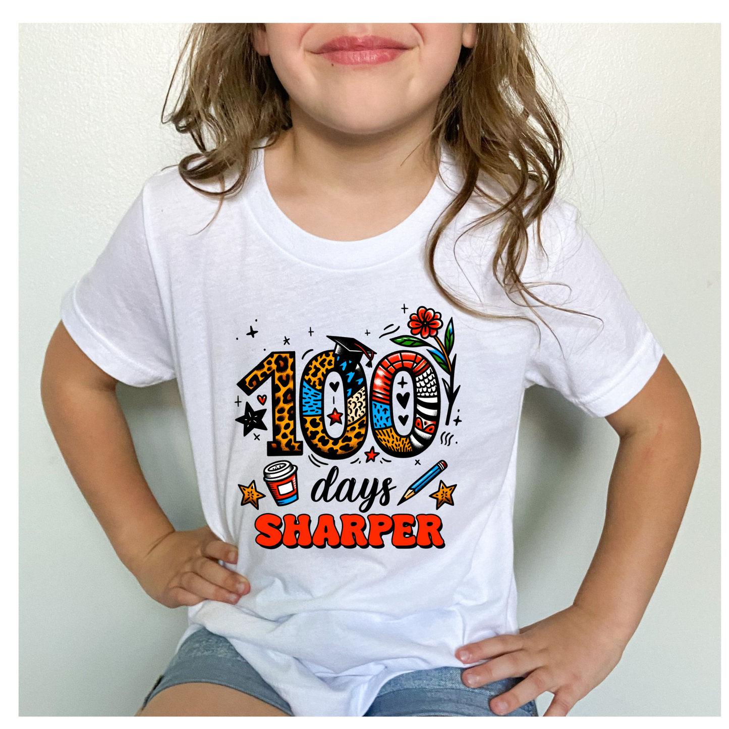 100 Days Sharper Cap Coffee Pencil- DTF TRANSFER