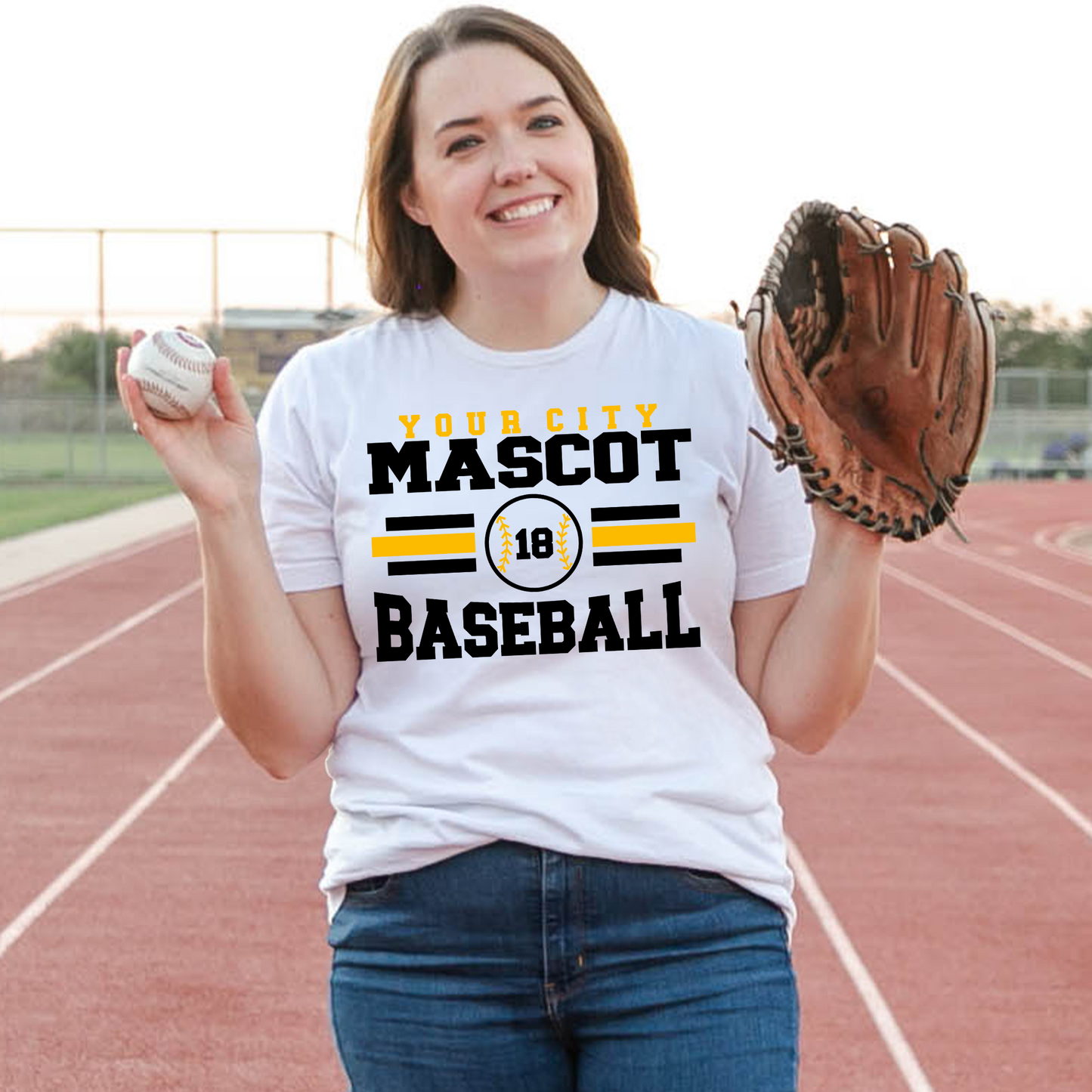 Personalized City Mascot Baseball