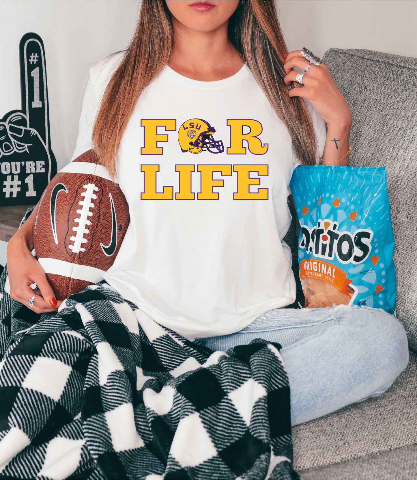 For life with LSU helmet as O