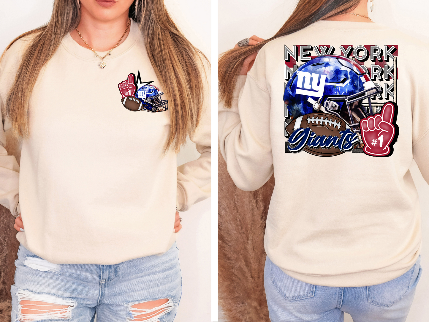 Giants Foam Finger POCKET- DTF Transfer