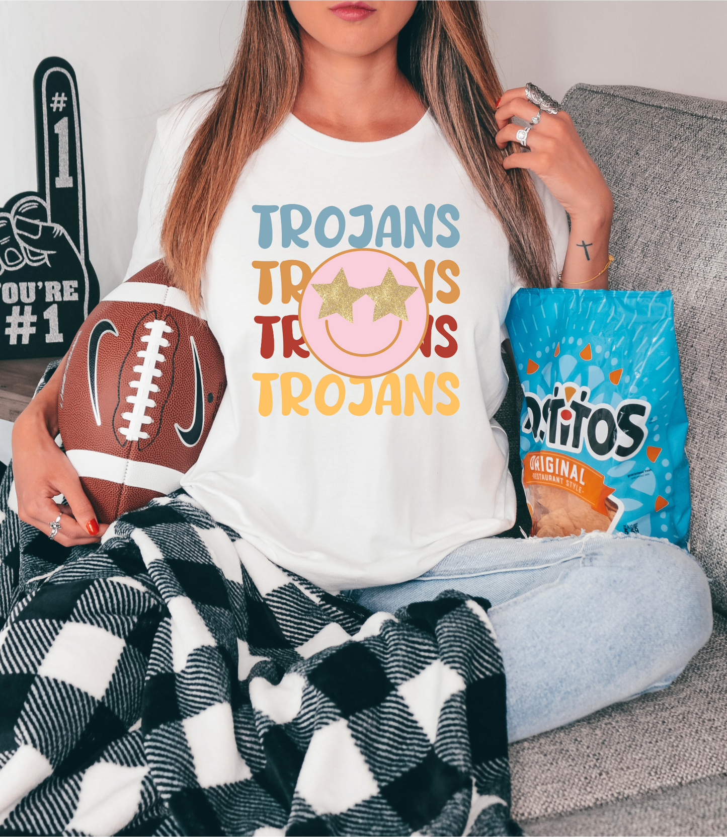 Trojans with smiley - multicolored