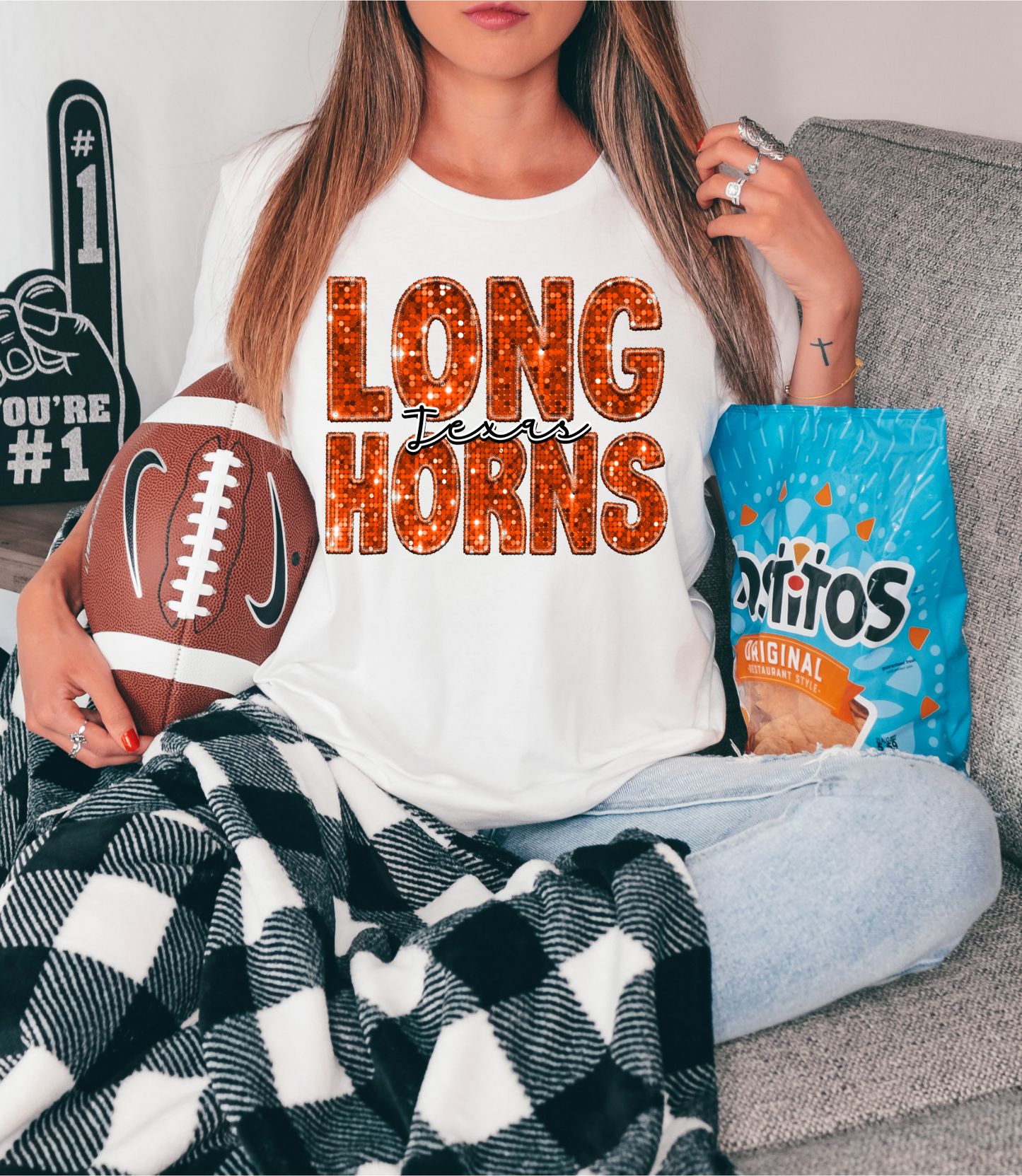 Texas Longhorns - faux sequin