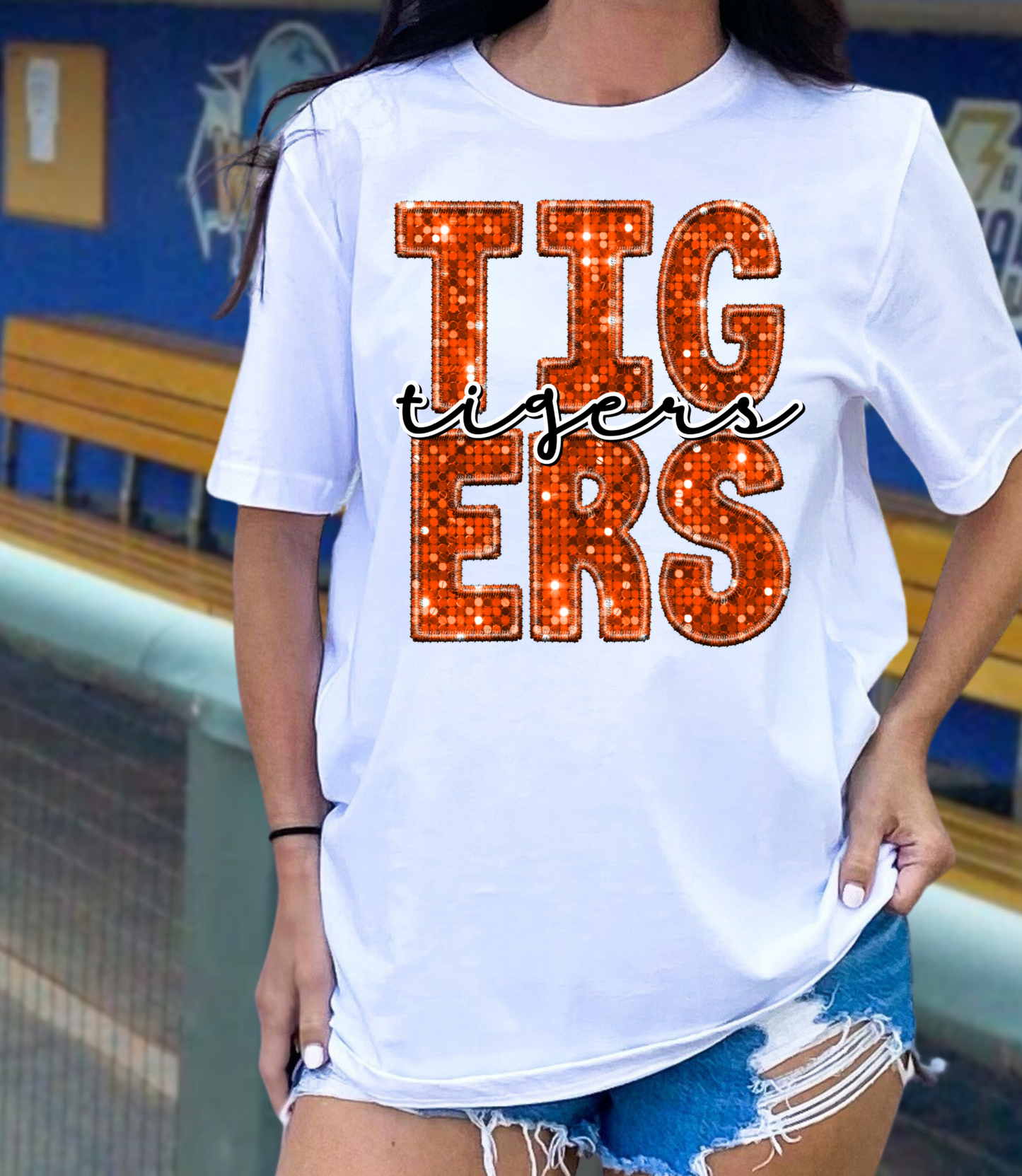 Tigers - orange glitter