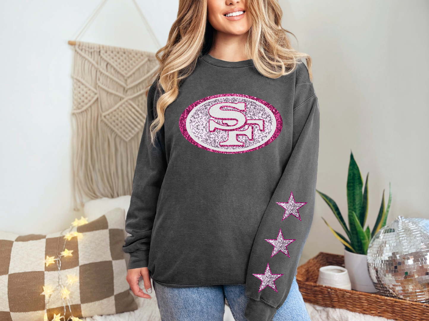 San Francisco Glitter Football - FRONT ONLY