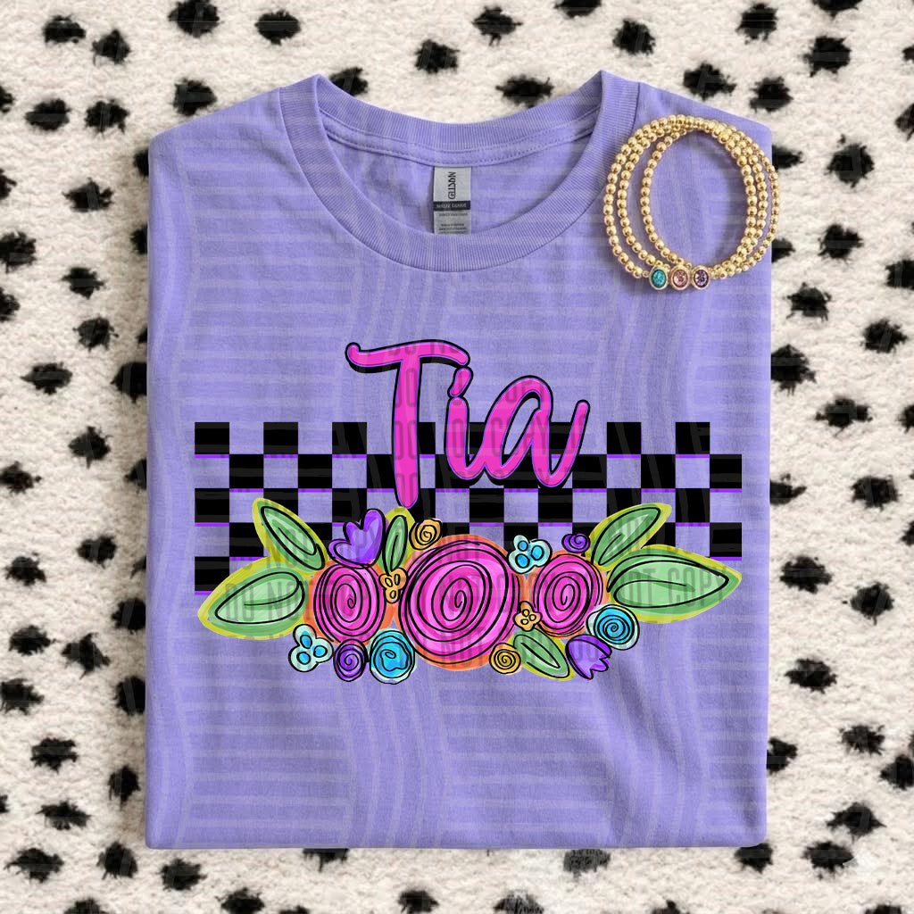 TIA CHECKERS FLOWERS