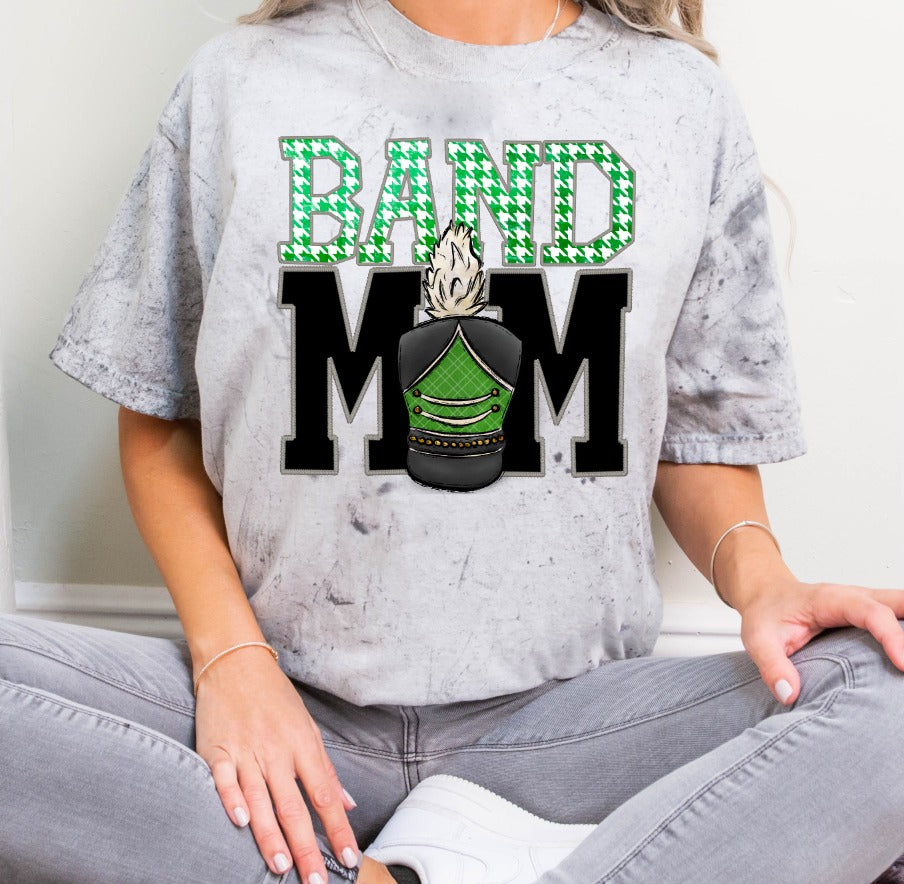 Band mom green checkered