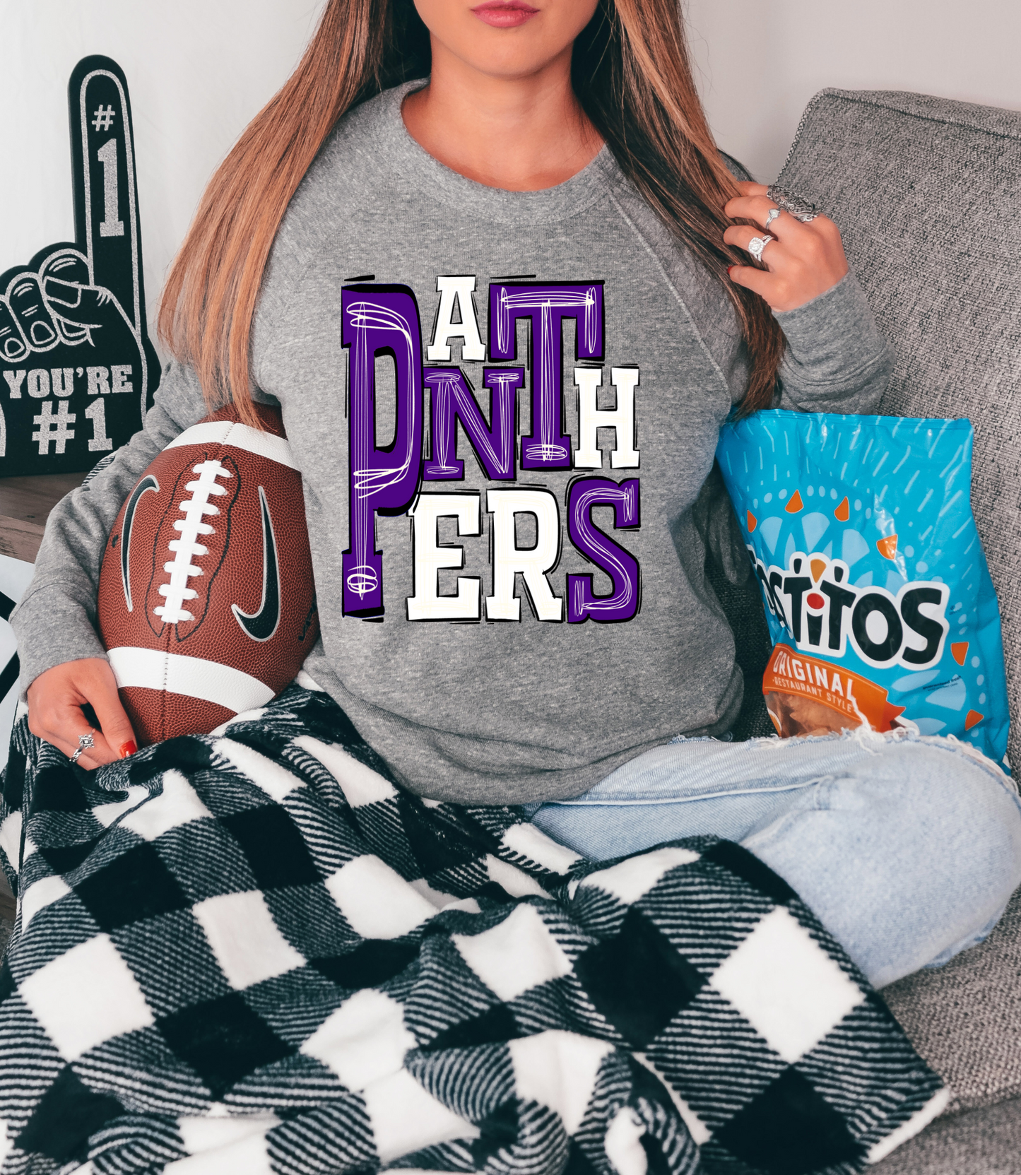 Panthers (PURPLE/WHITE) - DTF Print