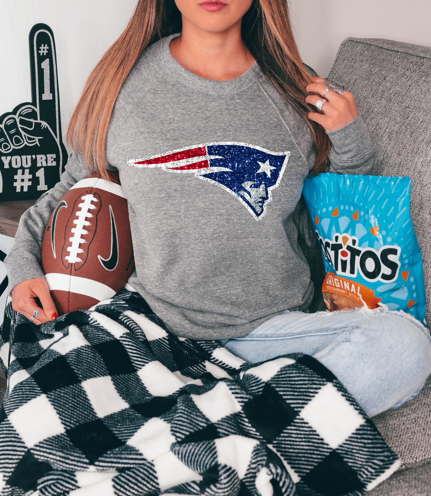 Patriots GLITTER - DTF Print