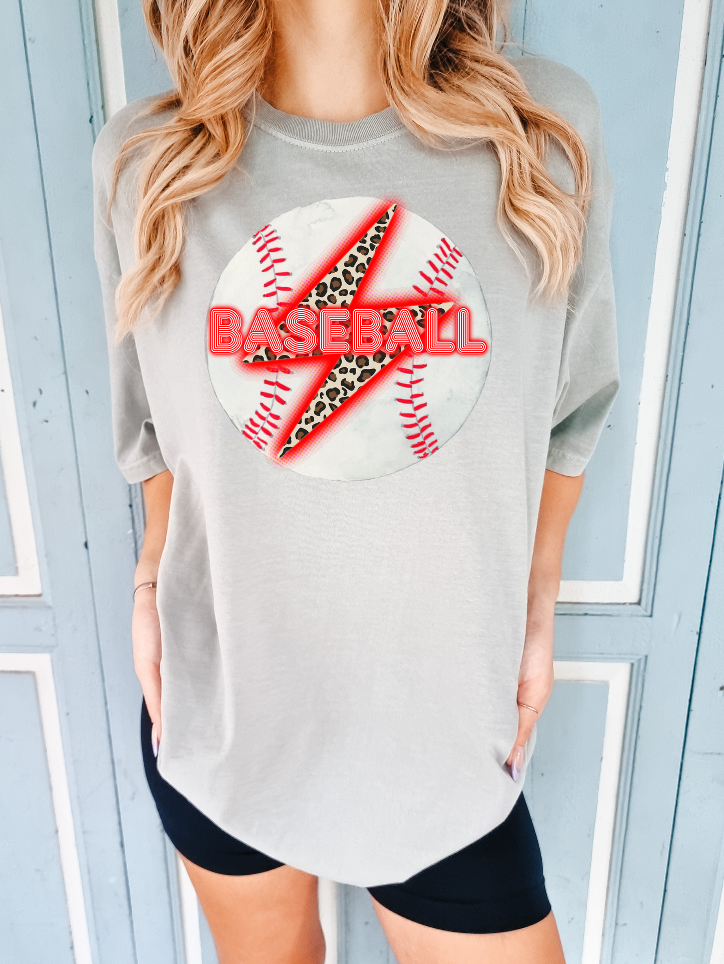 Baseball, cheetah print