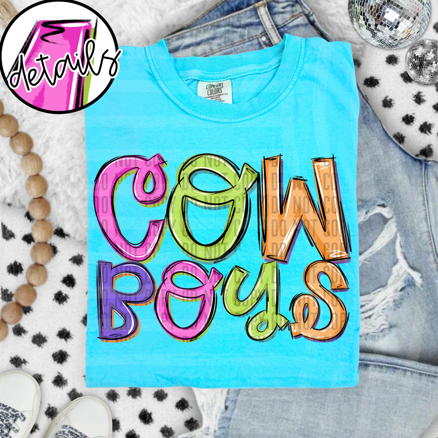 DOODLE COLORFUL COWBOYS