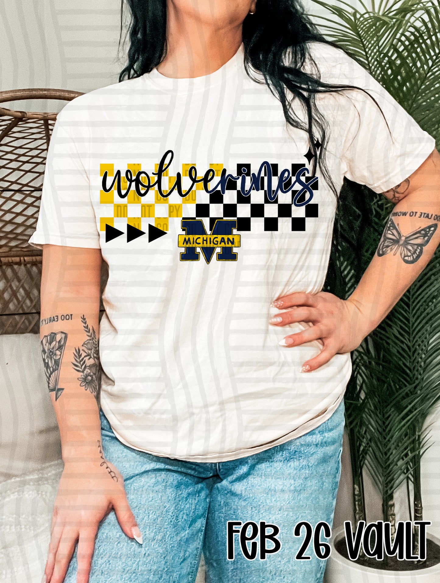CHECKERED MICHIGAN WOLVERINES