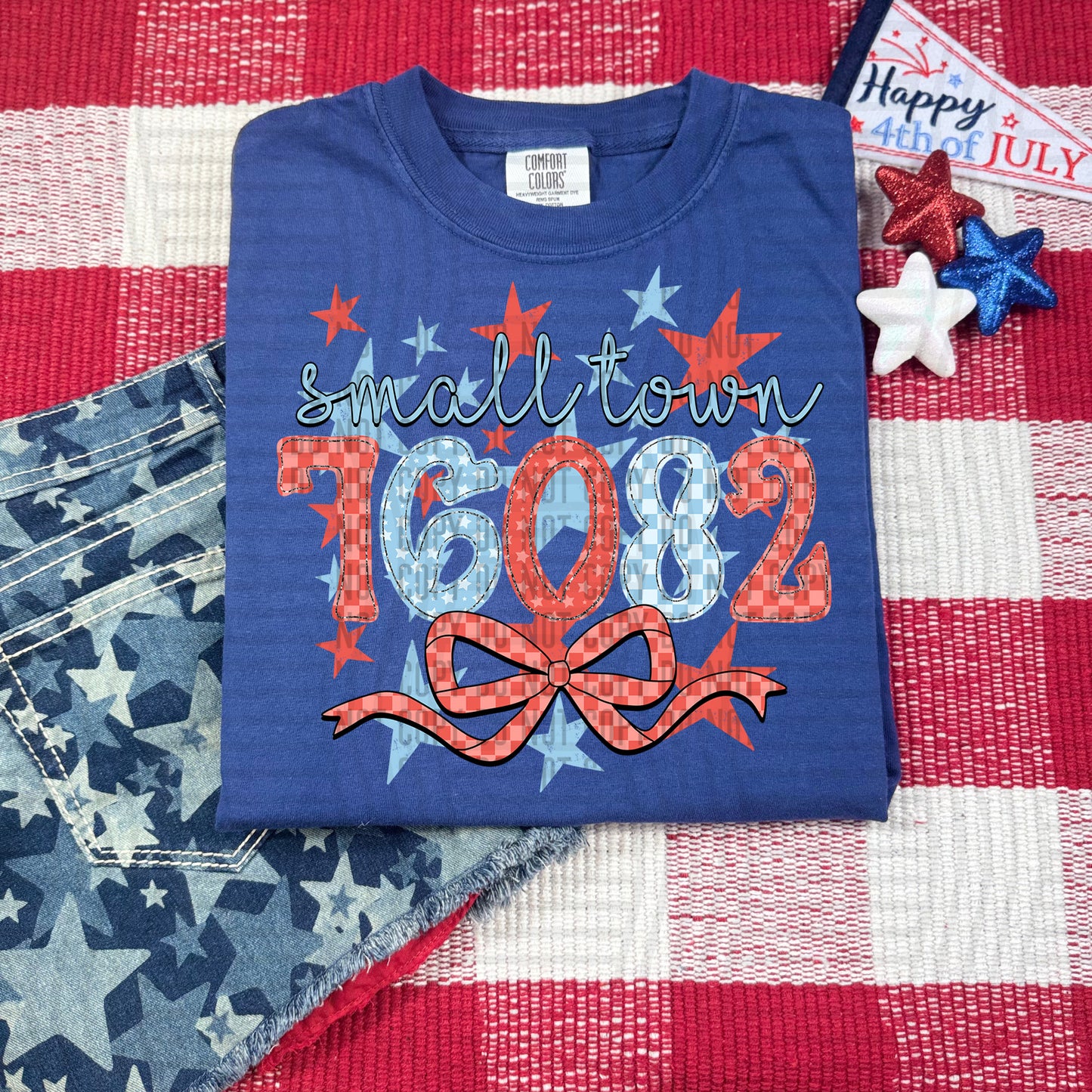 SMALL TOWN 76082 RED WHITE & BLUE