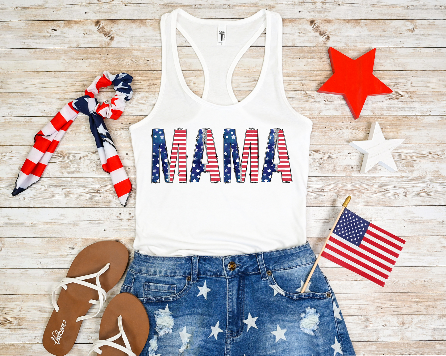 Mama Glitter Flag