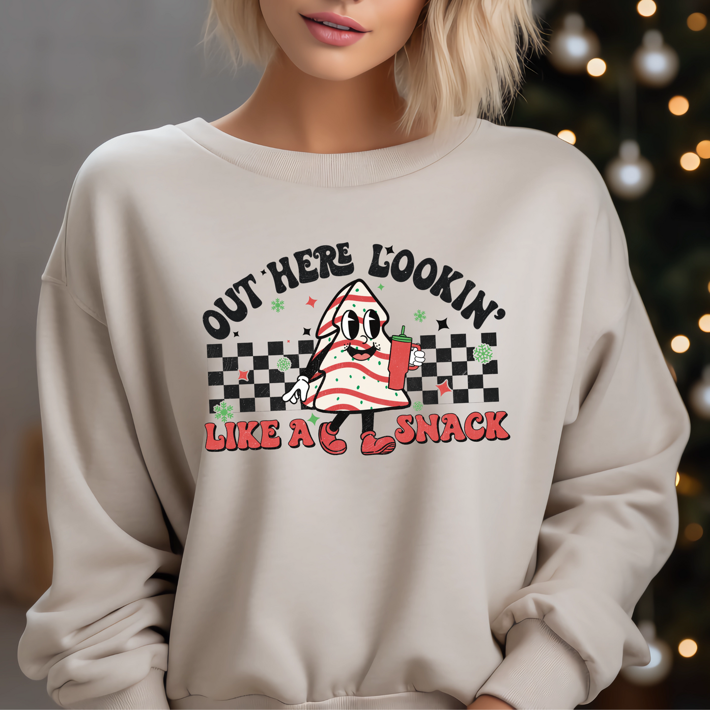 Out Here Lookin’ Like A Snack Cake – Black Checkered