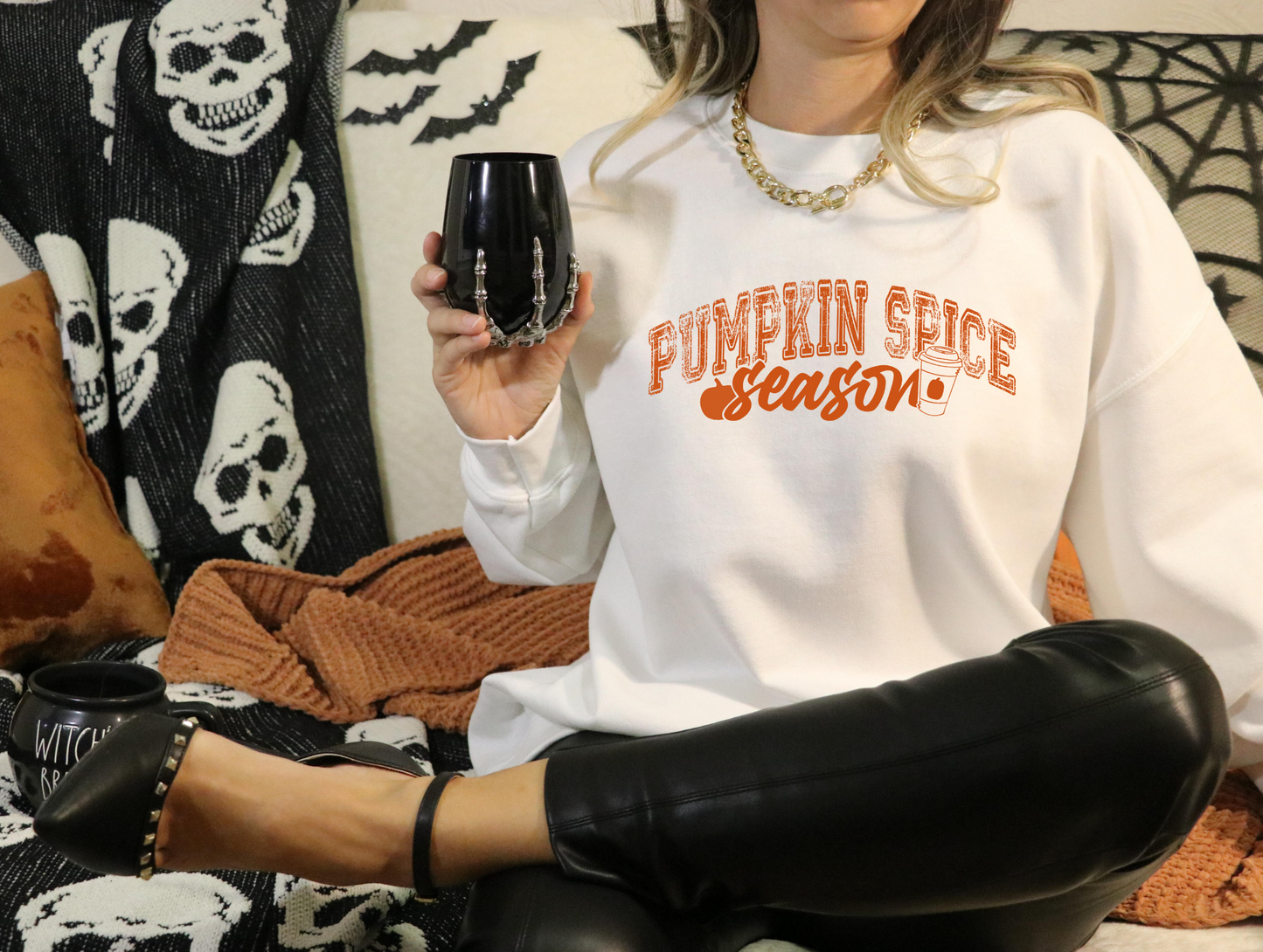 Pumpkin spice season - orange letters