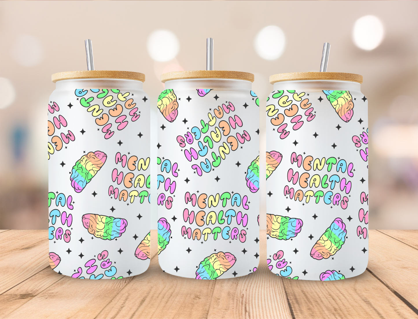 Mental Health Matters Pastel Rainbow - UV Libby Wrap