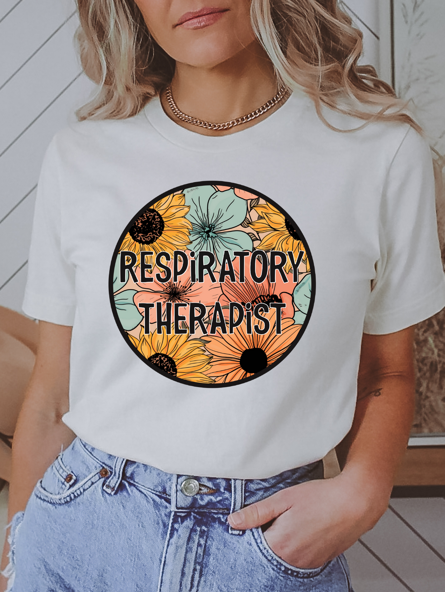 Respiratory therapist- sunflower background