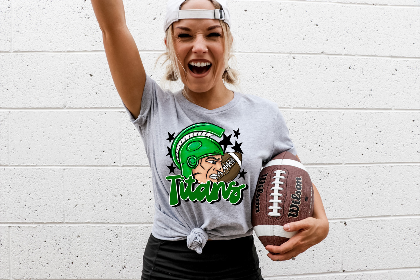Titans with mascot-green