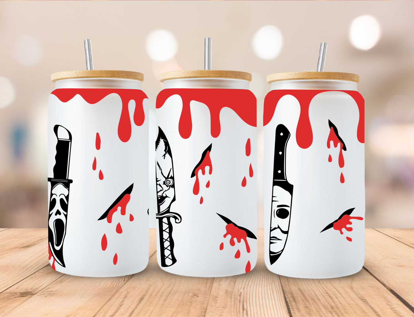 Knives and blood drip - UV Libby Wrap
