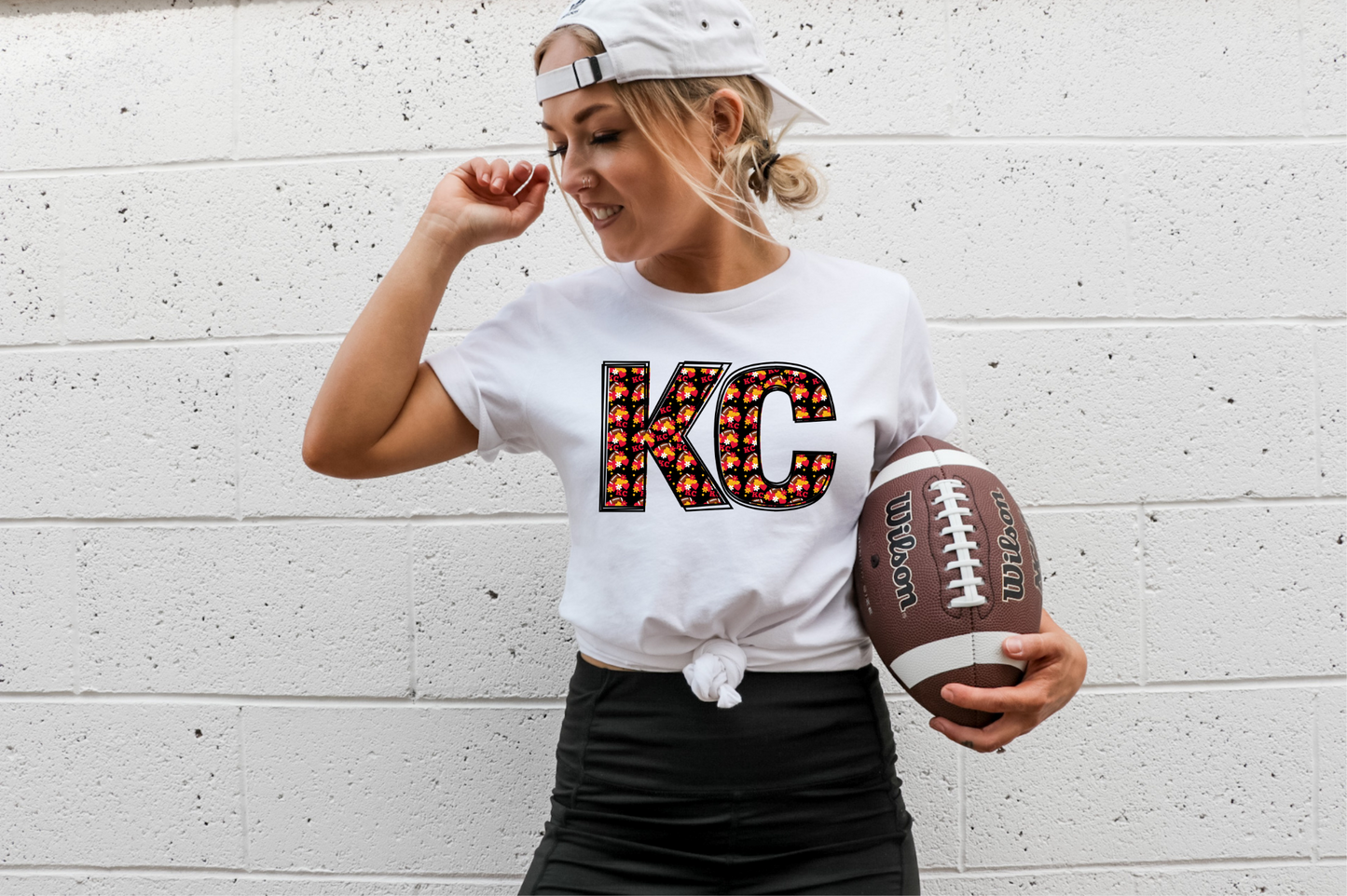 KC Black Pattern Letters - DTF Transfer
