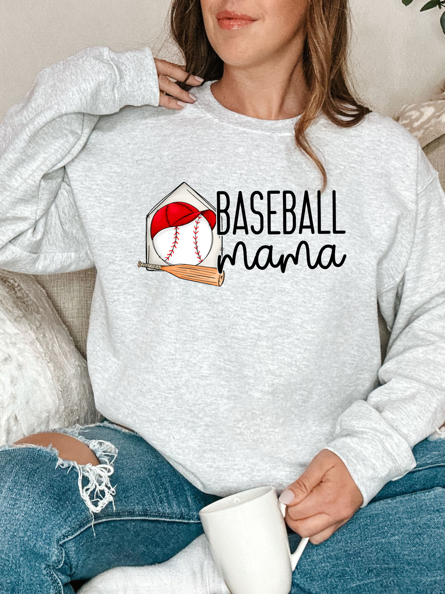 Baseball Mama Ball Cap Ball - DTF Transfer