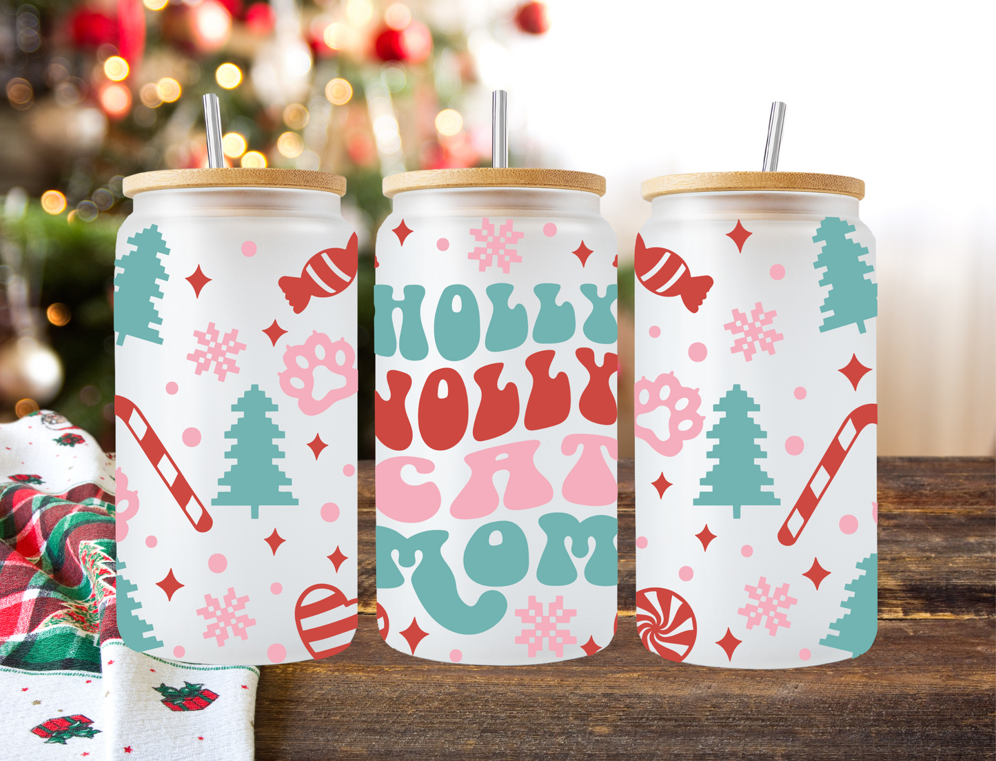 Holly Jolly Cat Mas - UV Libby Wrap