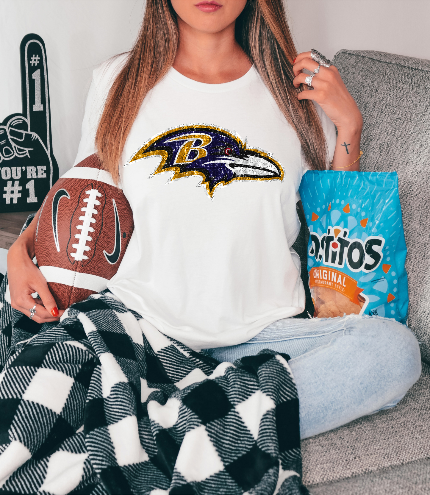 Baltimore Raven - faux sequin