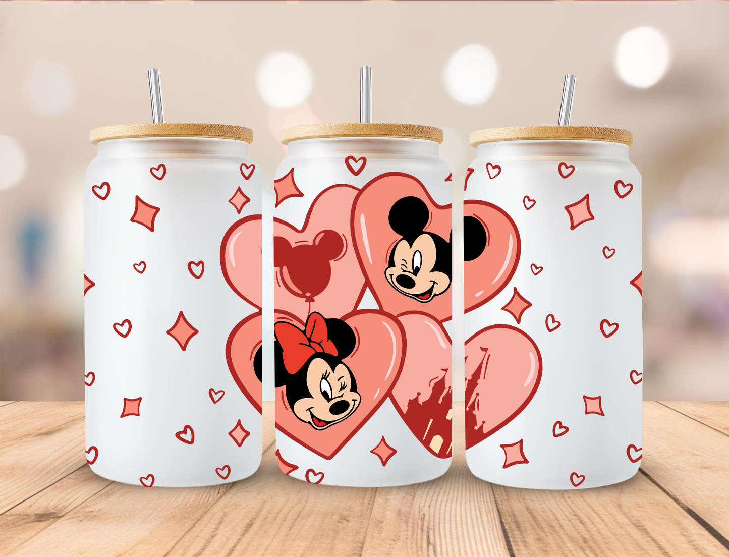 Mickey Minnie Castle Balloon Hearts- UV Libby Wrap