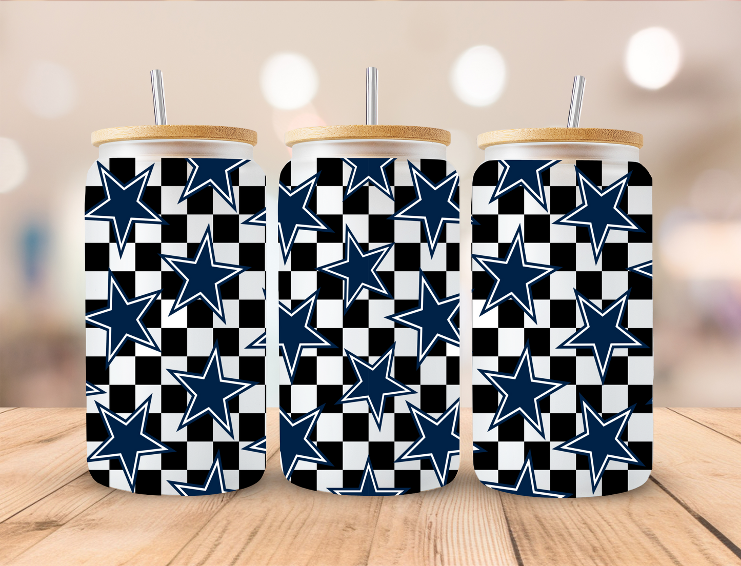 Dallas Star Checkered - UV Libby Wrap