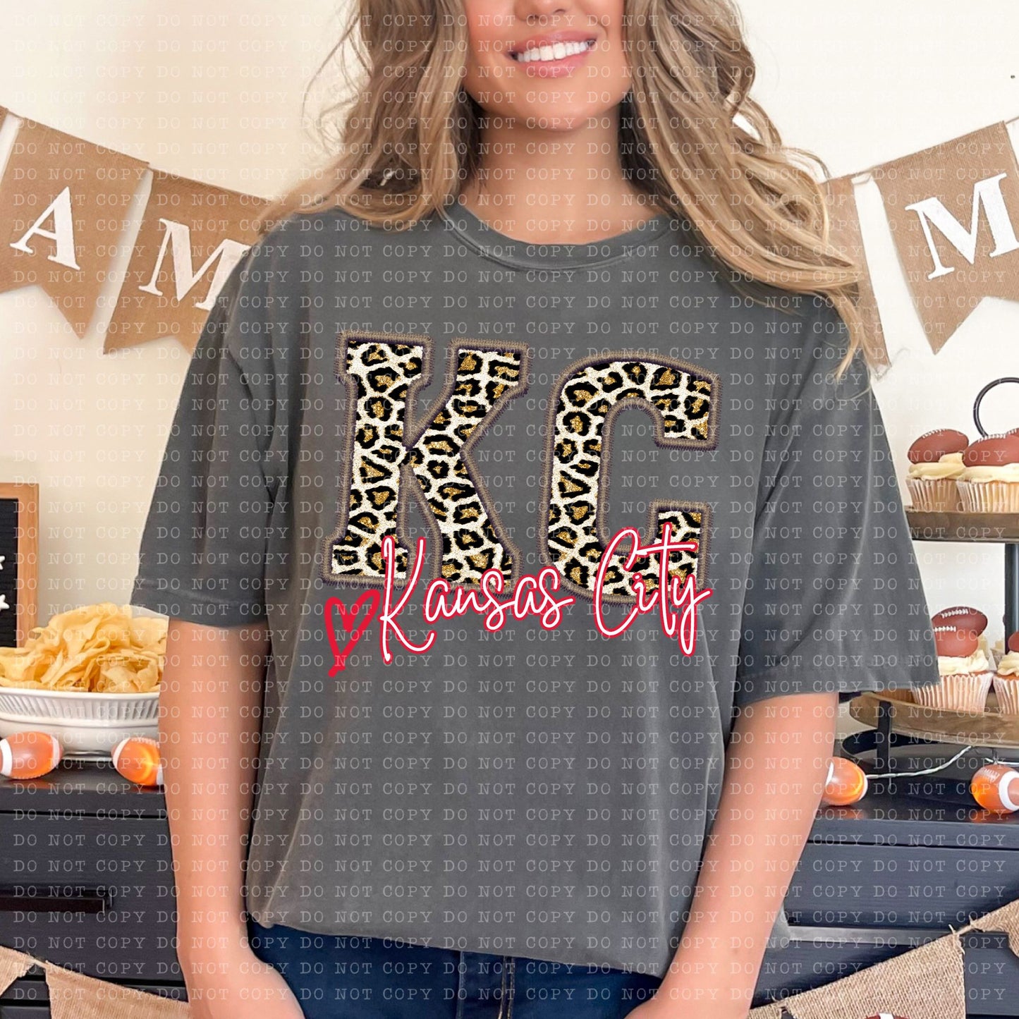 Faux Embroidery Cheetah KC