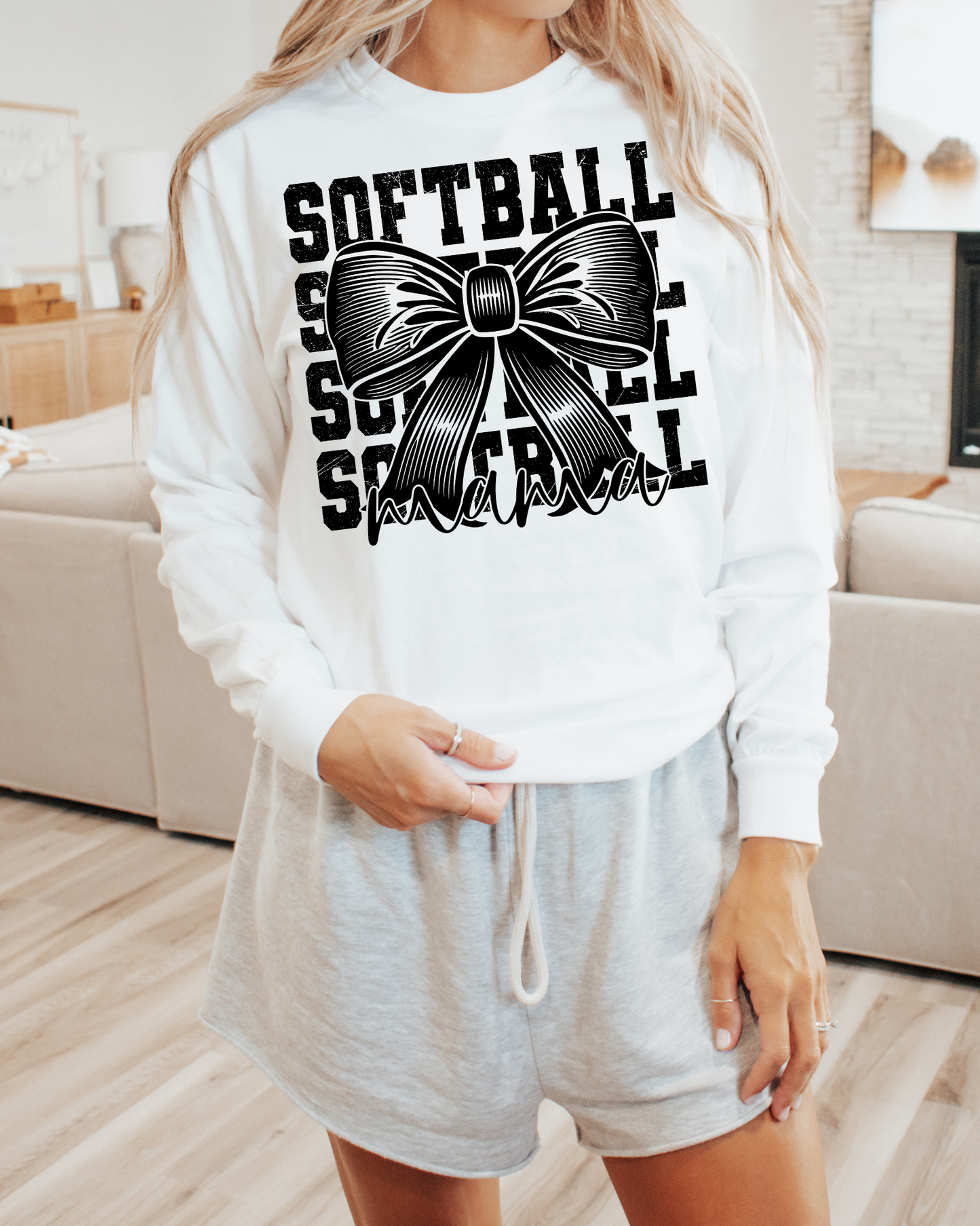 Softball Mama Bow