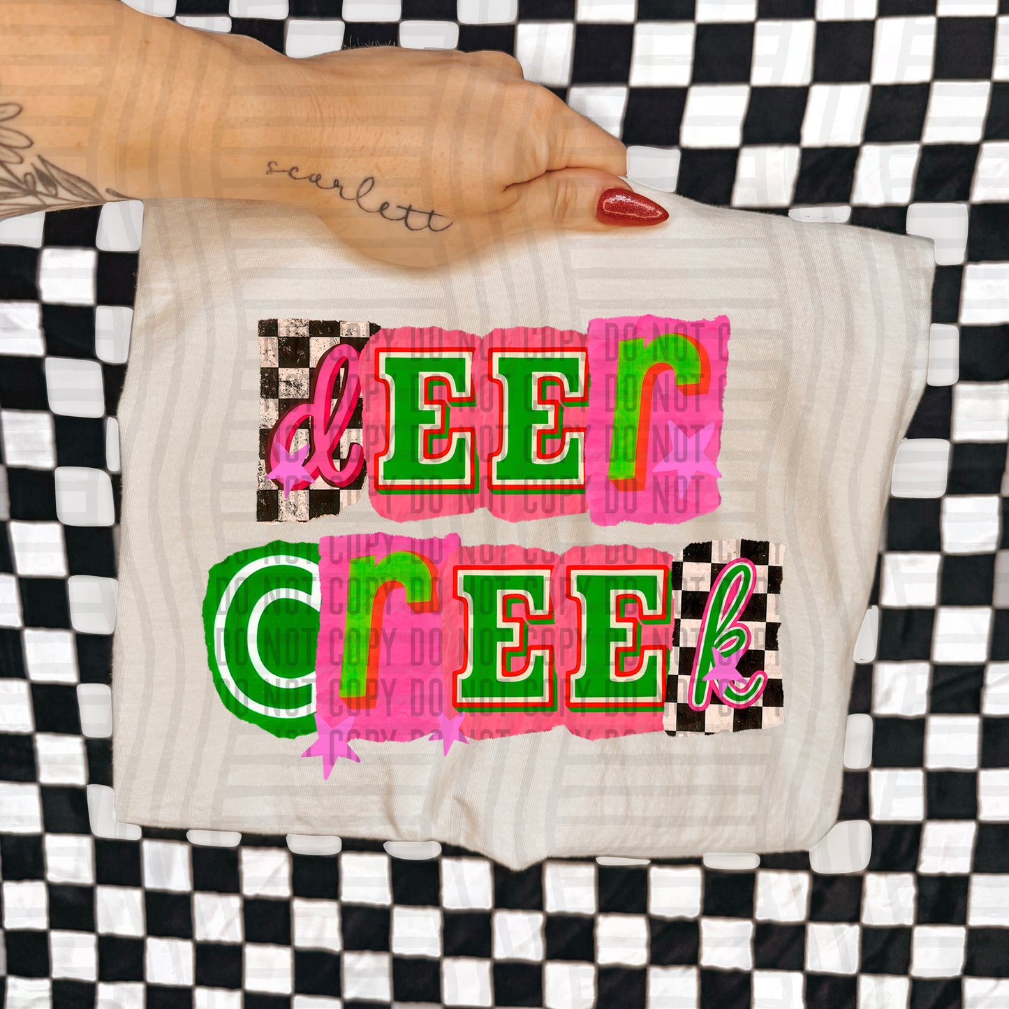DEER CREEK RED & GREEN CHECKERS