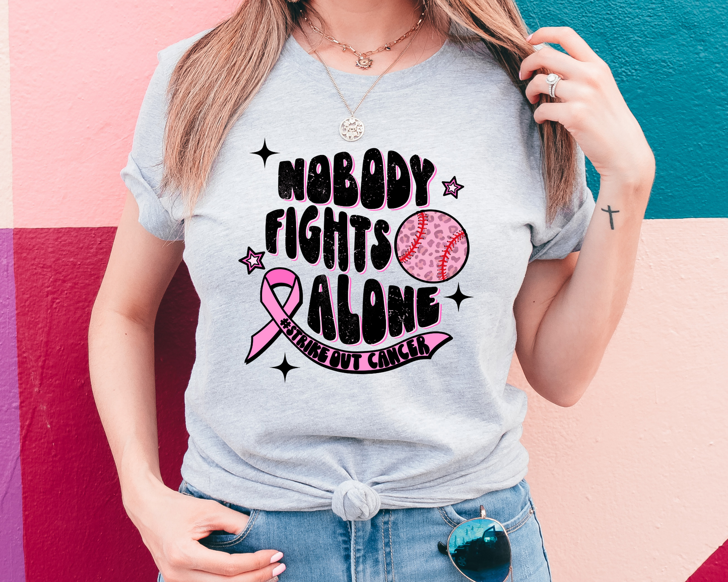Nobody fights alone #strike out cancer