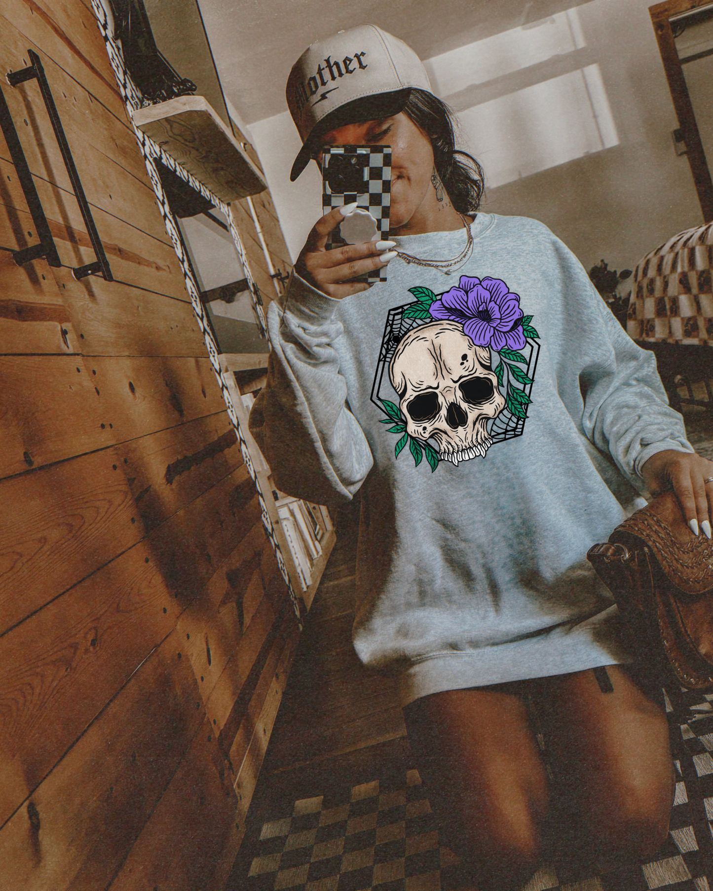 Skull And Flower