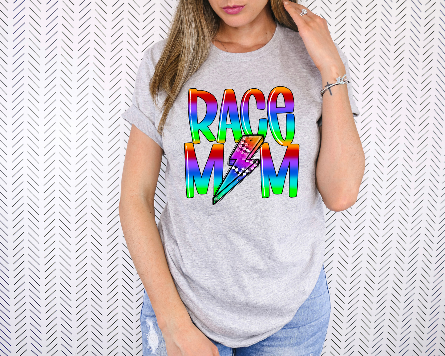 Race mom - rainbow