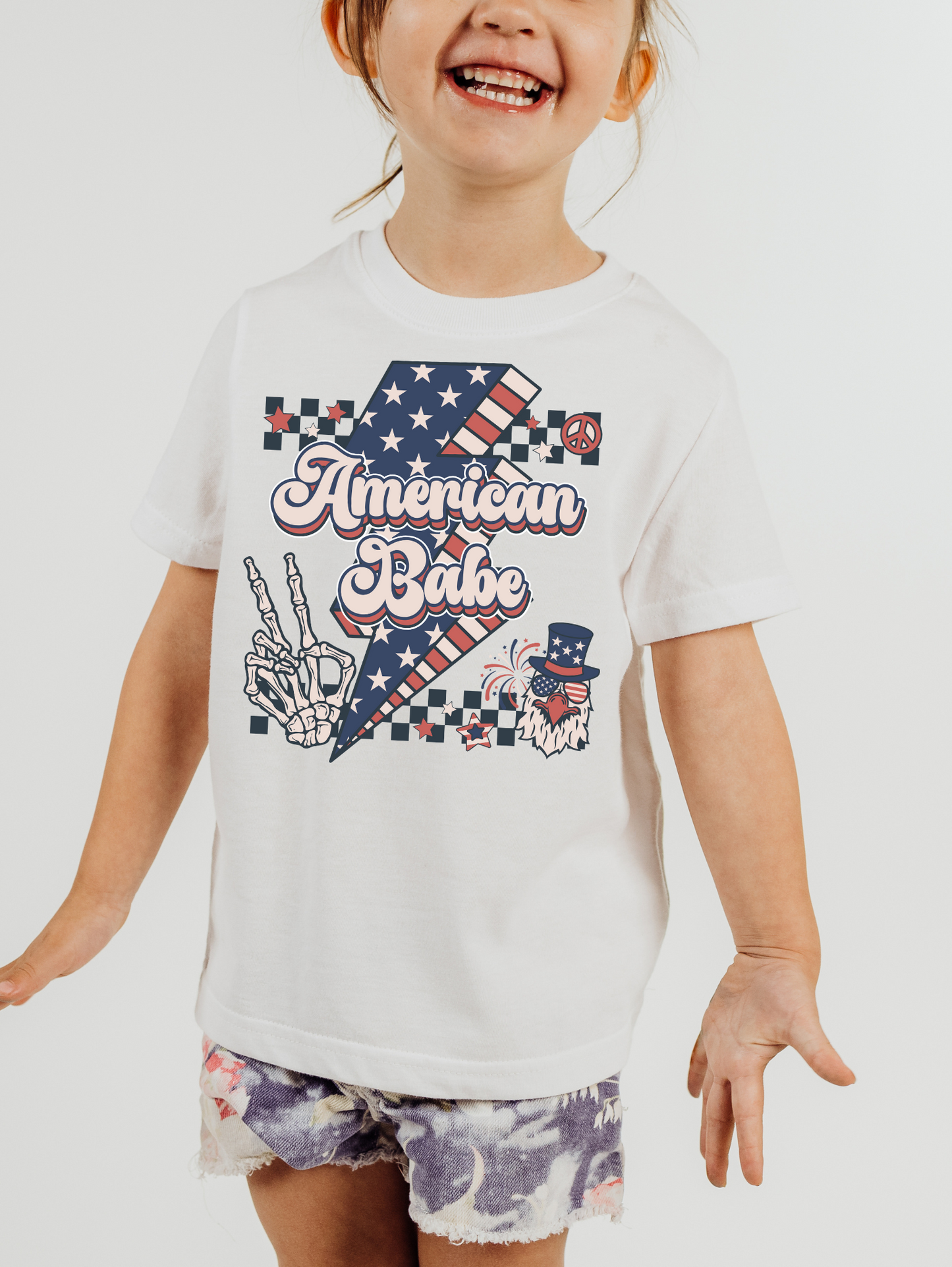 American Babe Checkered Lighting Bolt