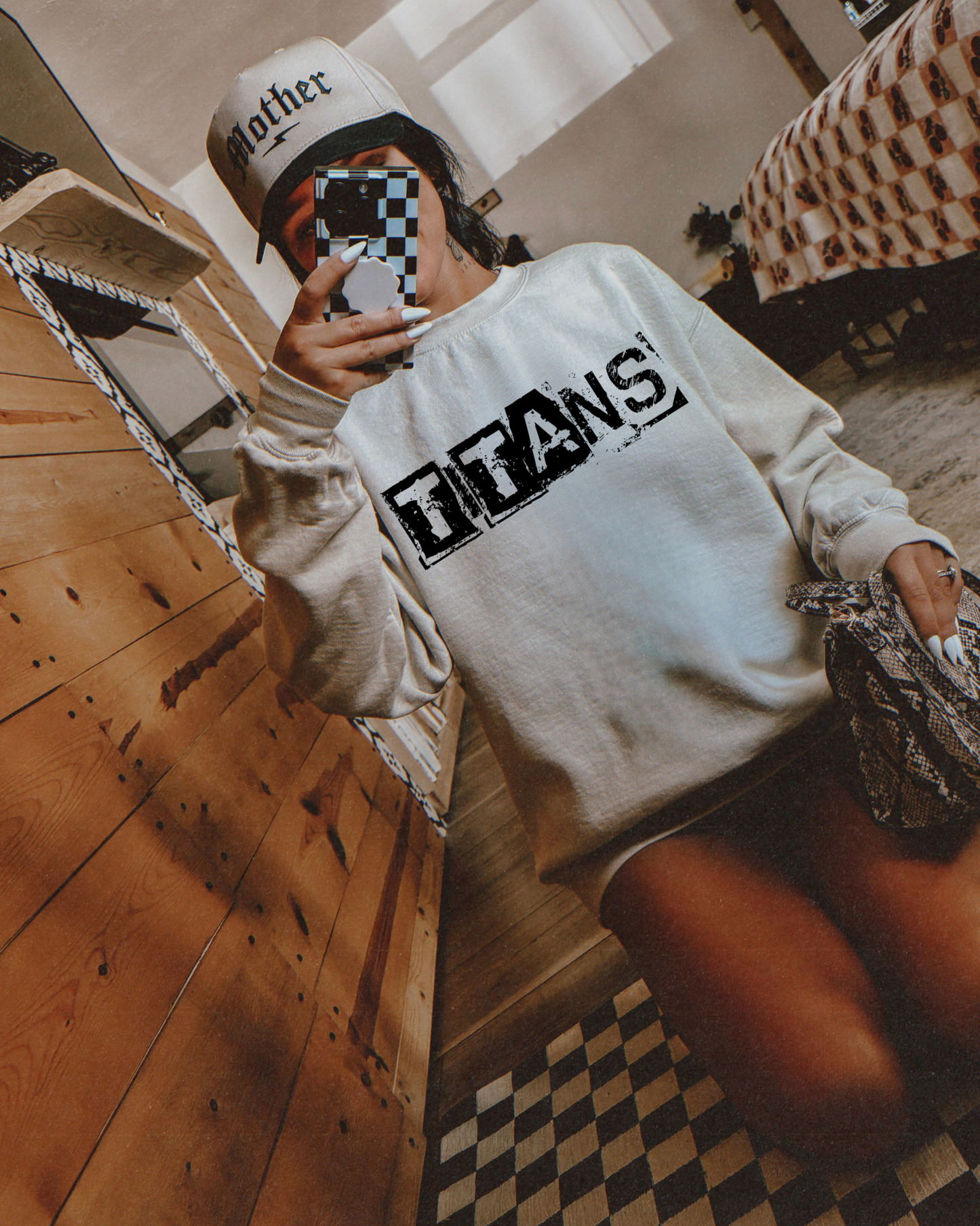 Titans Black And White Spray Paint Letters