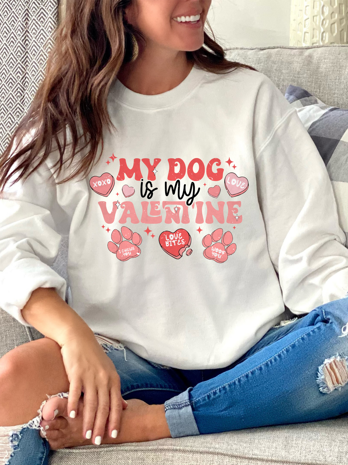My Dog Is My Valentine - Hearts