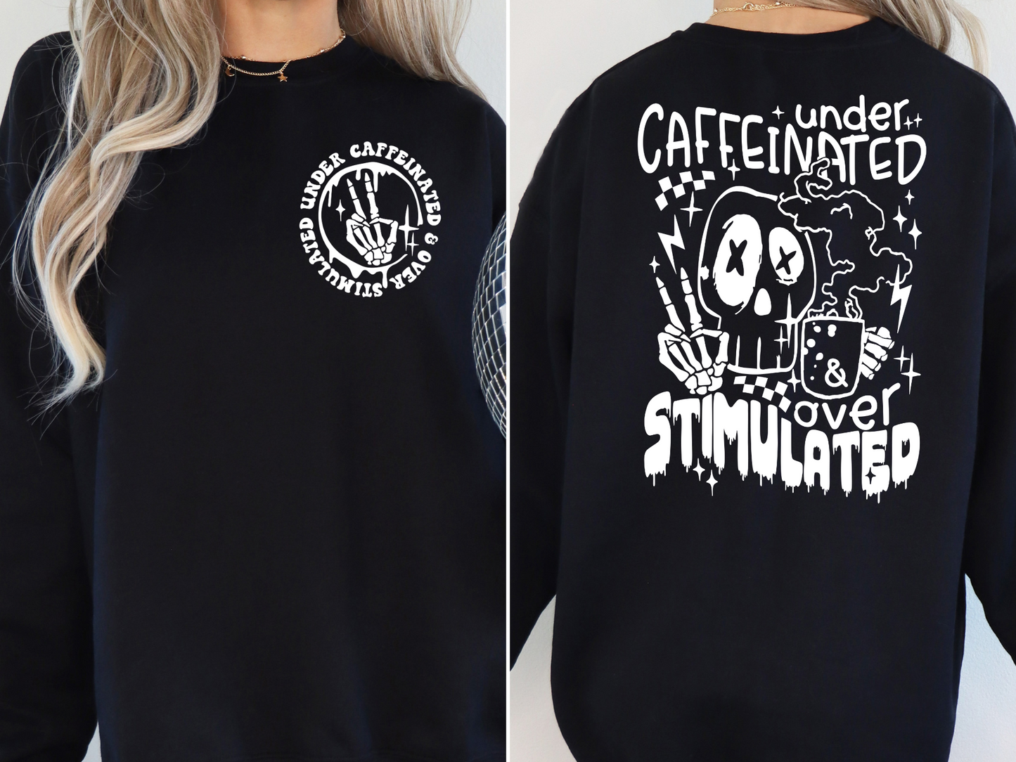 Under Caffeinated - WHITE - BACK
