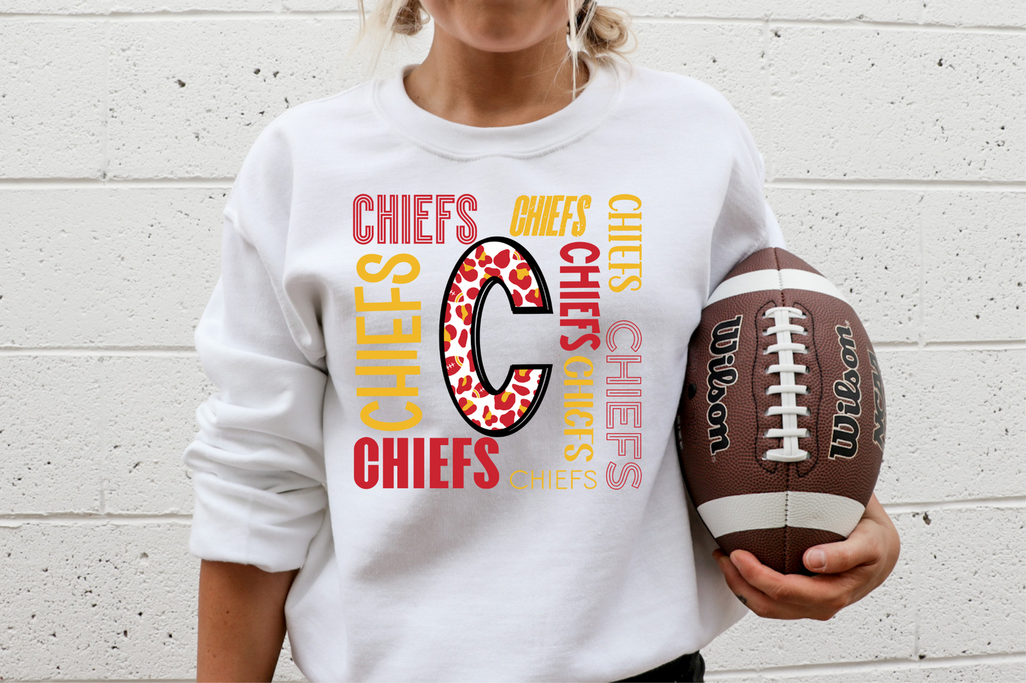 Chiefs Collage Leopard R/Y C - DTF Transfer