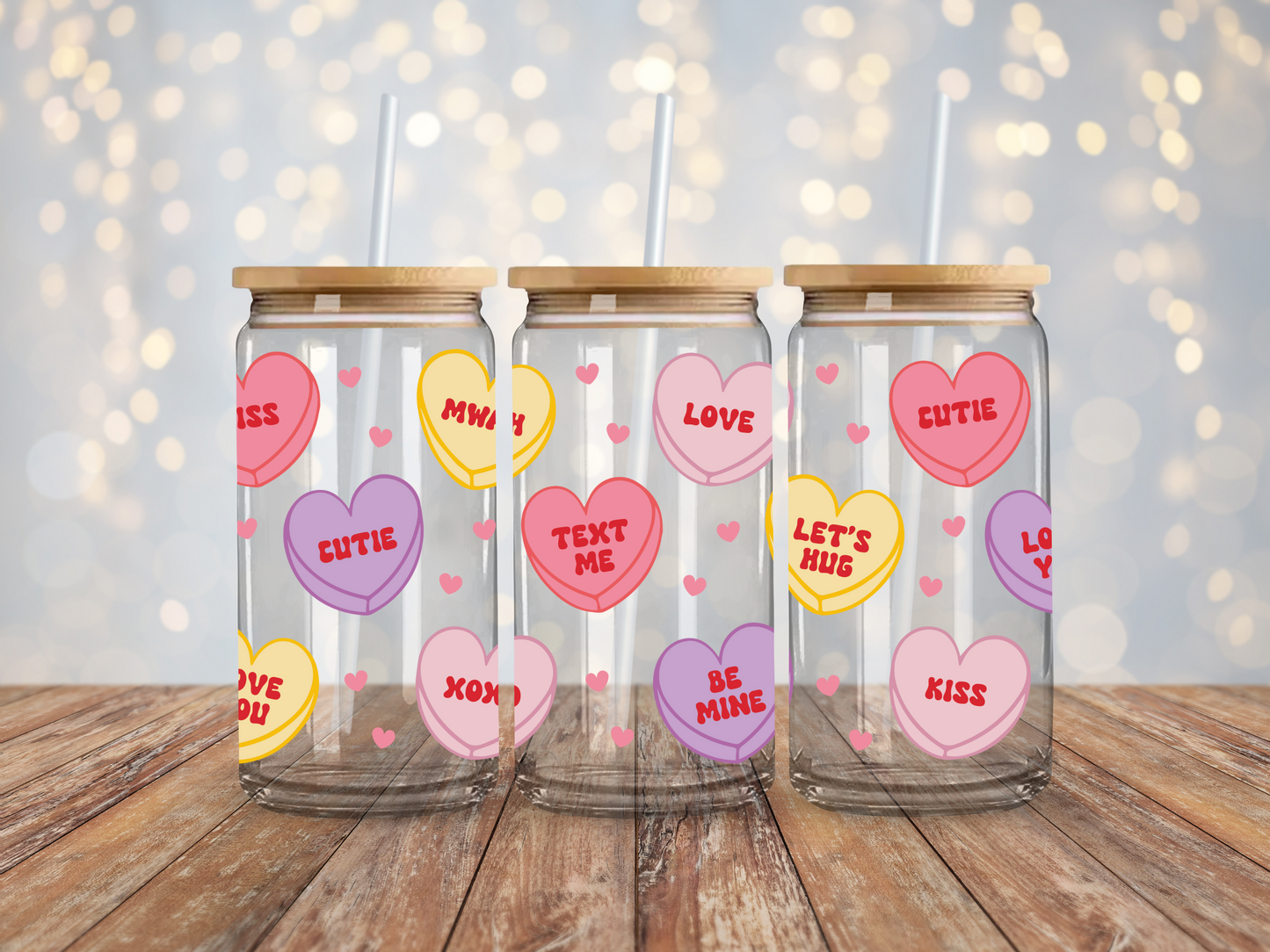 Conversation Hearts Love Text Me - UV Libby Wrap