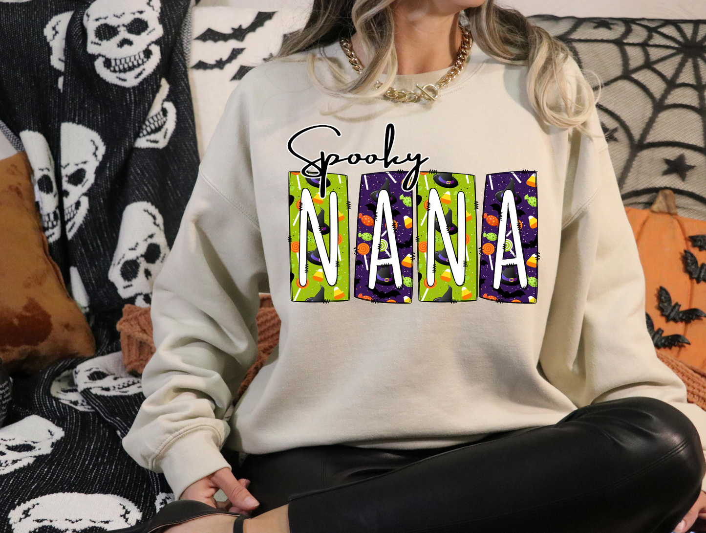 Spooky nana, purple/green