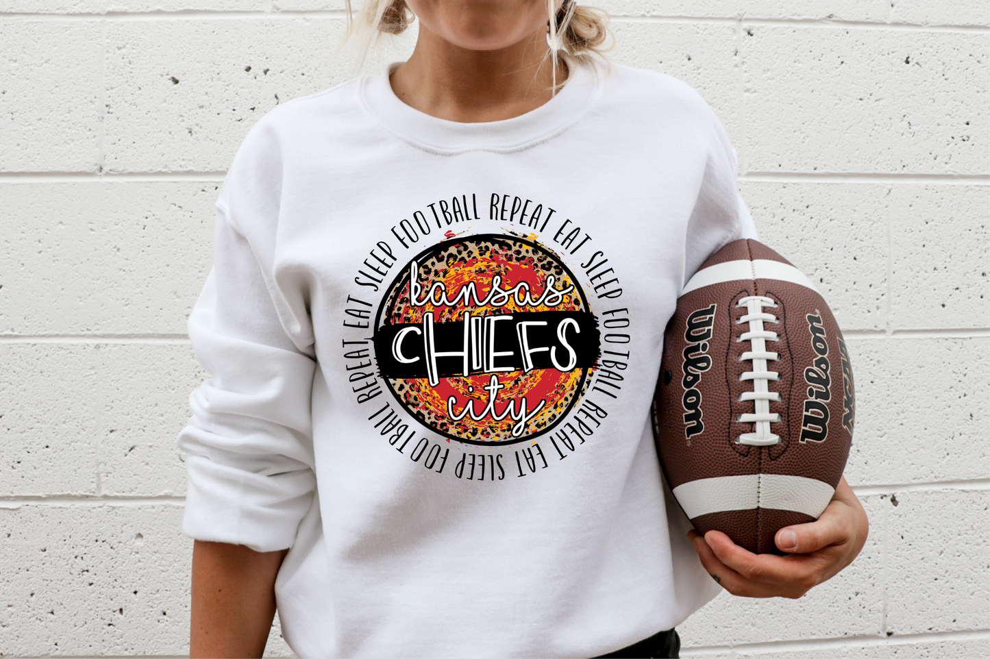 Eat Sleep Football Repeat Chiefs - DTF Transfer