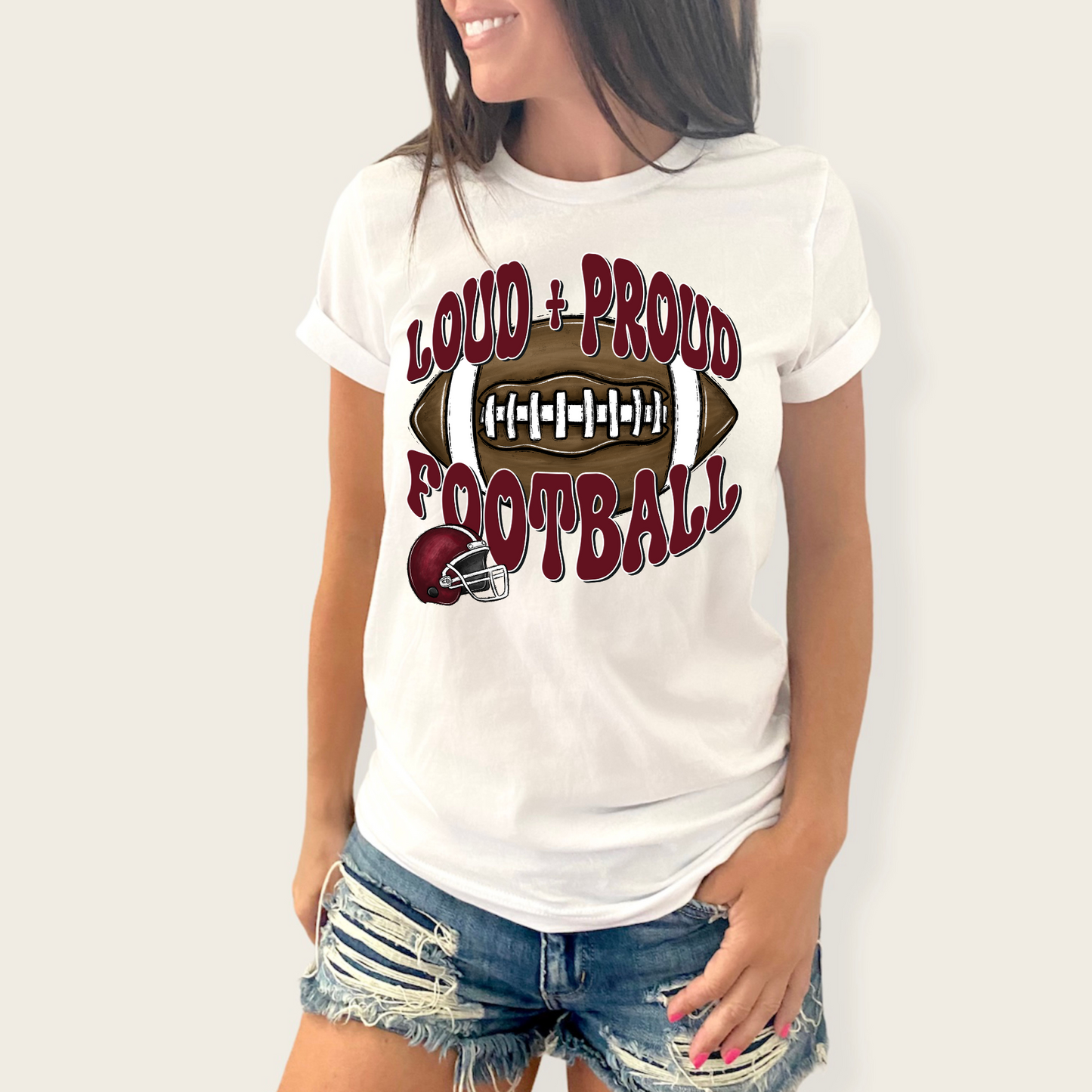 Loud & proud football-maroon