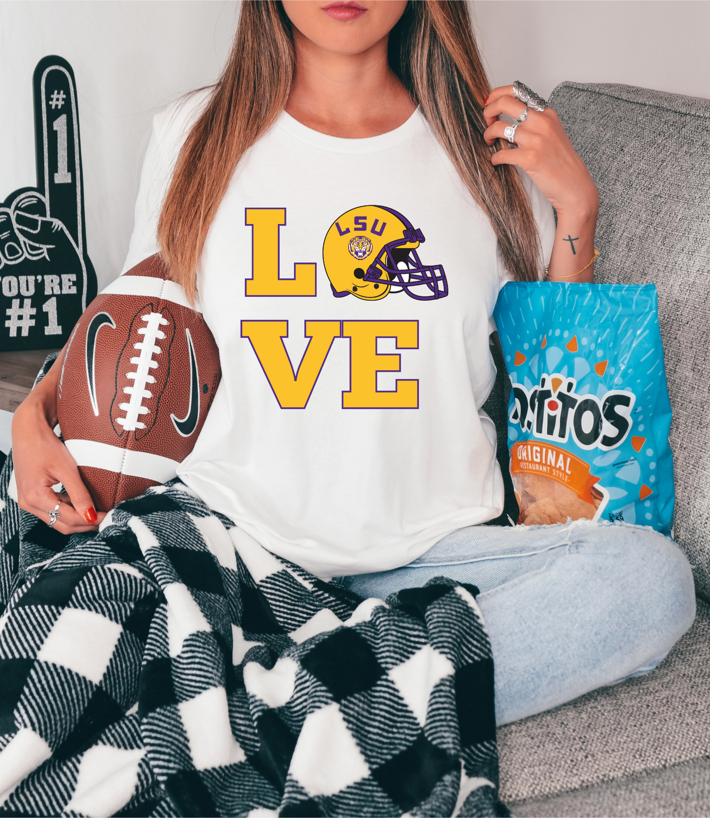 Love with LSU helmet