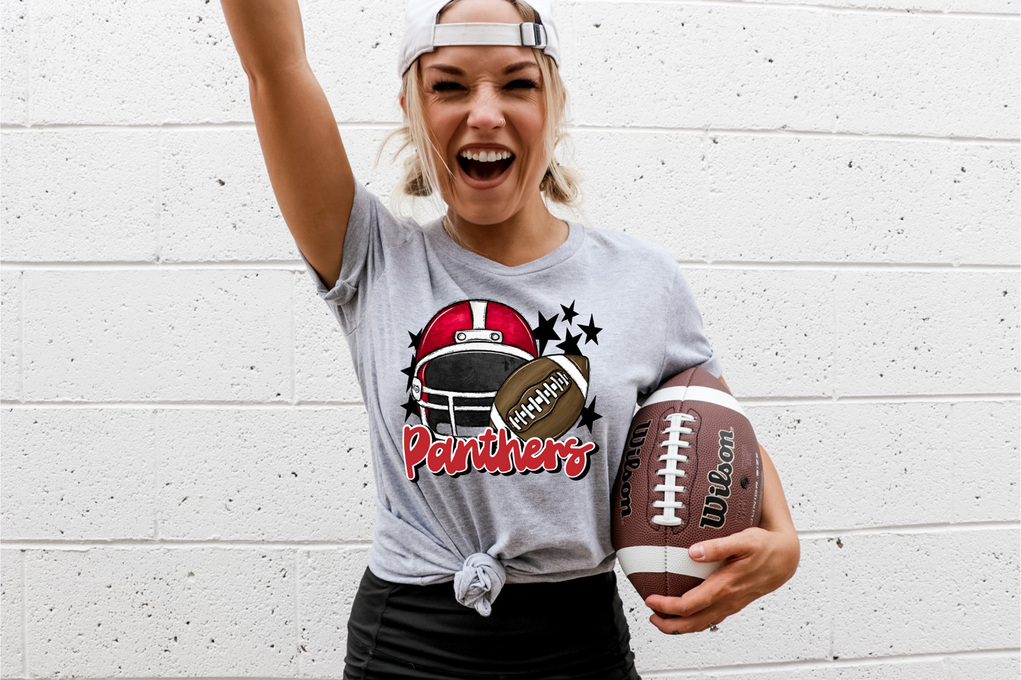 Panthers with helmet- red