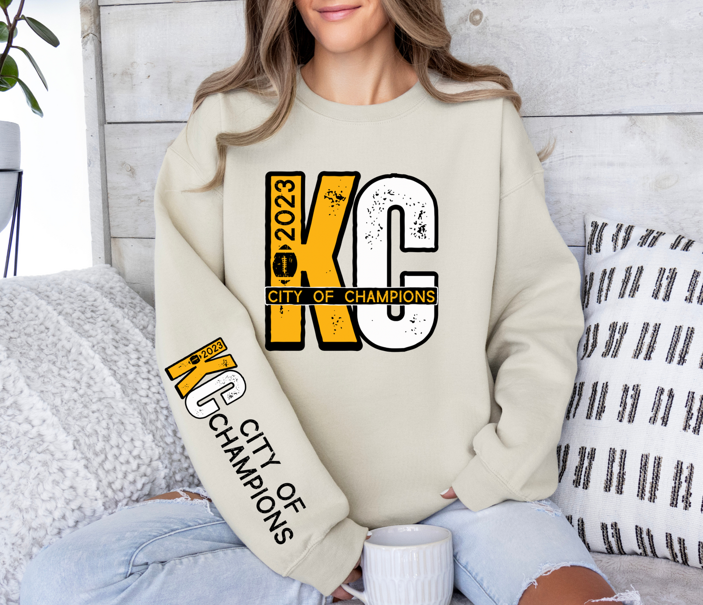 KC City Of Champions 2023 - SLEEVE (GOLD/WHITE)