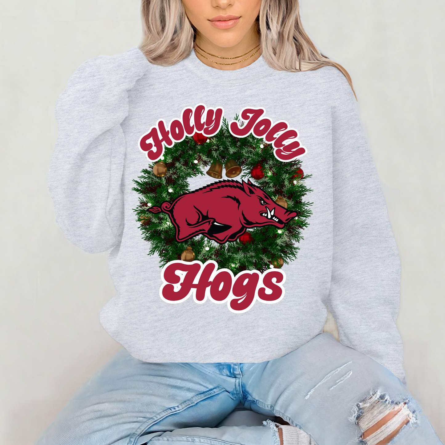 Holly Jolly Hogs Red White